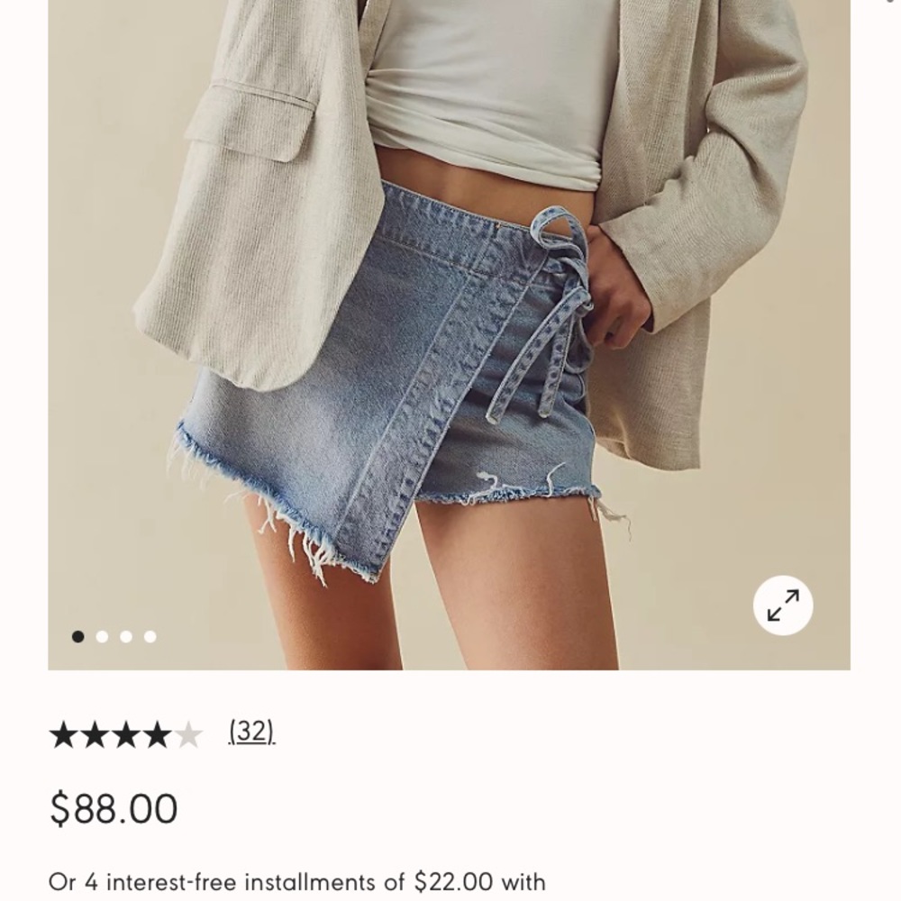 Free People Denim Skort